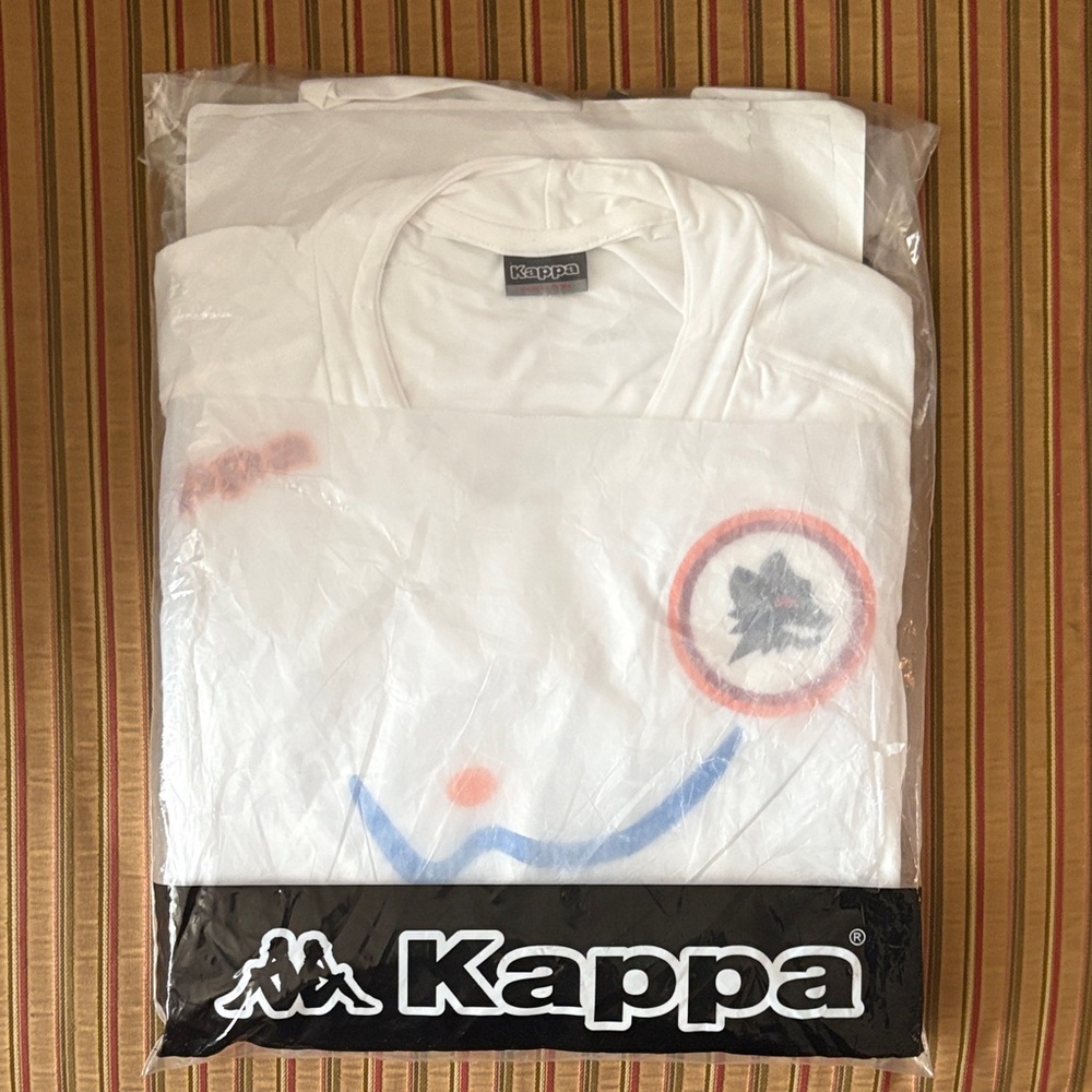 Kappa White and Blue Graphic Tee